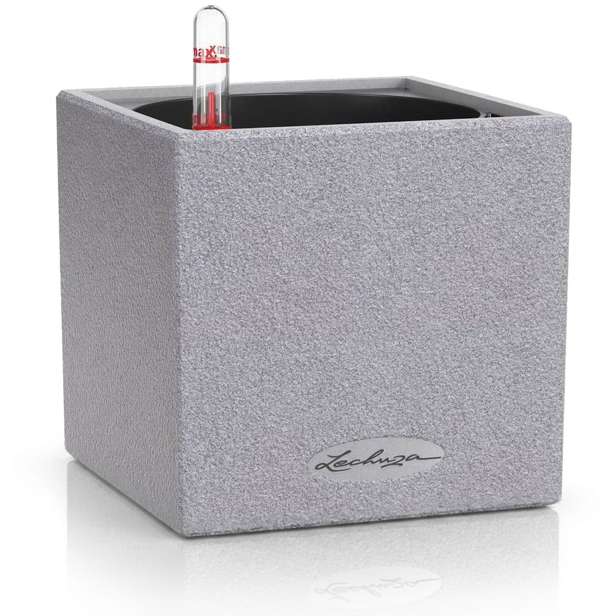 CANTO Stone 14 Stone Grey, Self-Watering Small Square Planter, H5.5 L5.5 W5.5 in