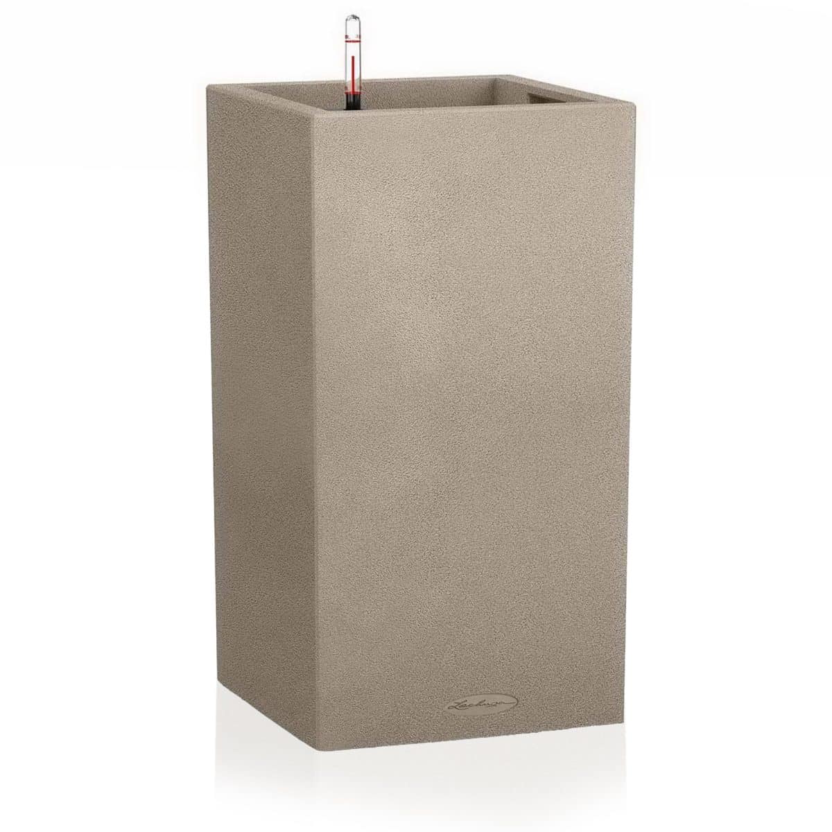 CANTO Stone High 30 Sand Beige, Self-Watering Tall Planter, H22 L11.8 W11.8 in