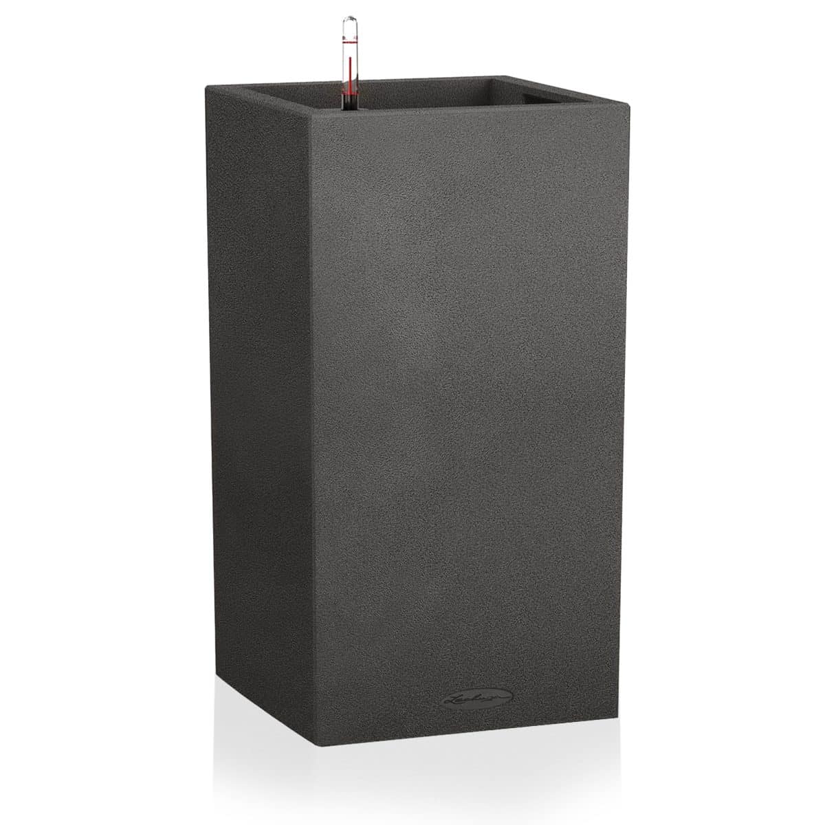 CANTO Stone High 30 Graphite Black, Self-Watering Tall Planter, H22 L11.8 W11.8 in
