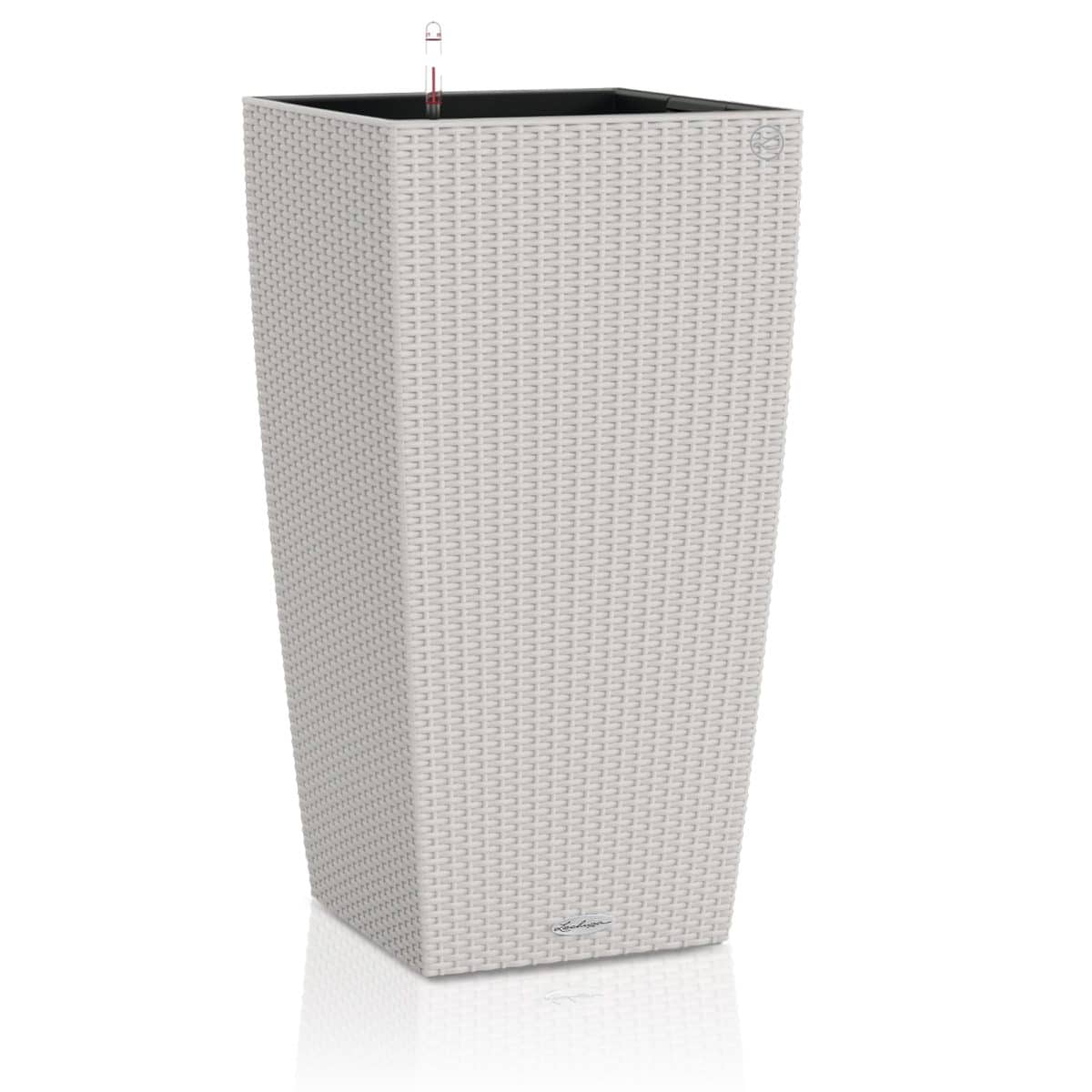 CUBICO Cottage 40 Light Grey, Self-Watering Tall Planter, H29.5 L15.7 W15.7 in