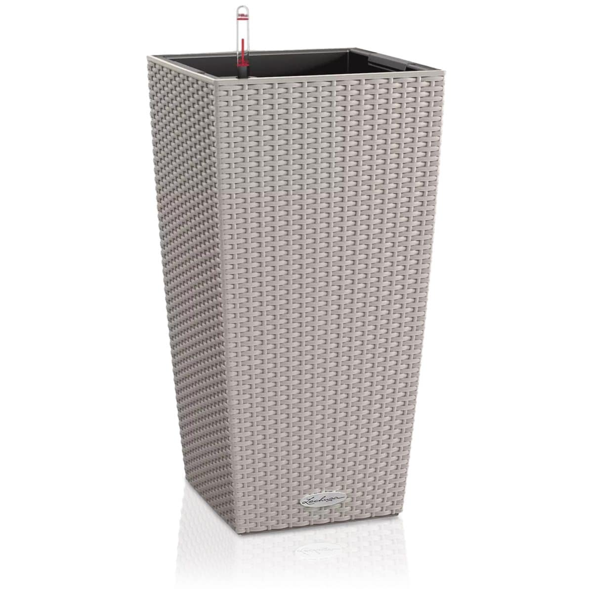 CUBICO Cottage 40 Sand Brown, Self-Watering Tall Planter, H29.5 L15.7 W15.7 in