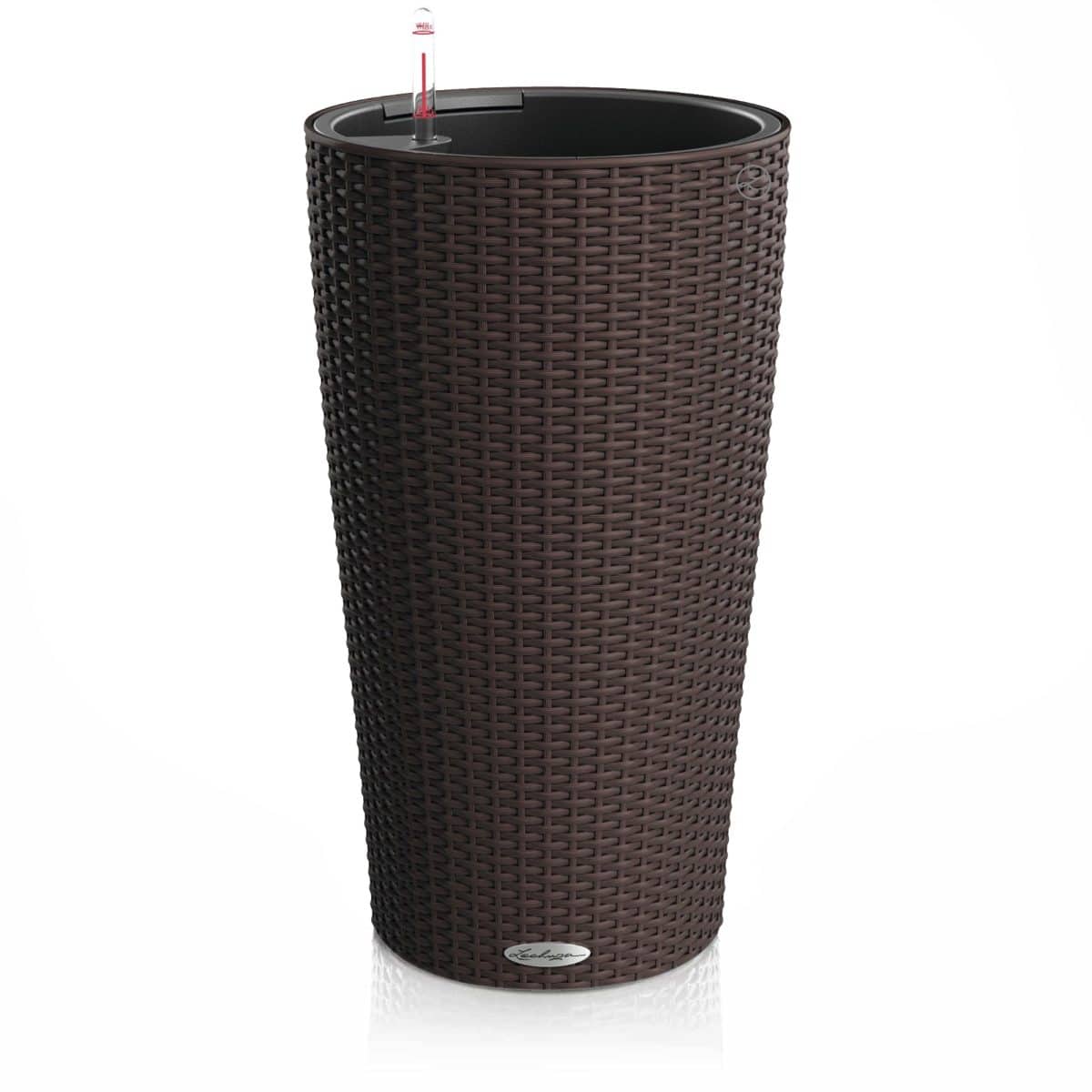 CILINDRO Cottage 32 Mocha, Self-Watering Tall Planter, D12.6 H22 in