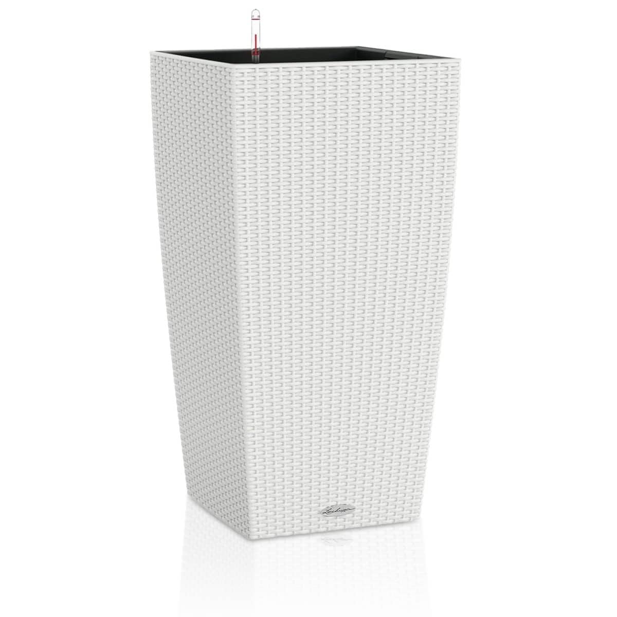 CUBICO Cottage 30 White, Self-Watering Tall Planter, H22 L11.8 W11.8 in