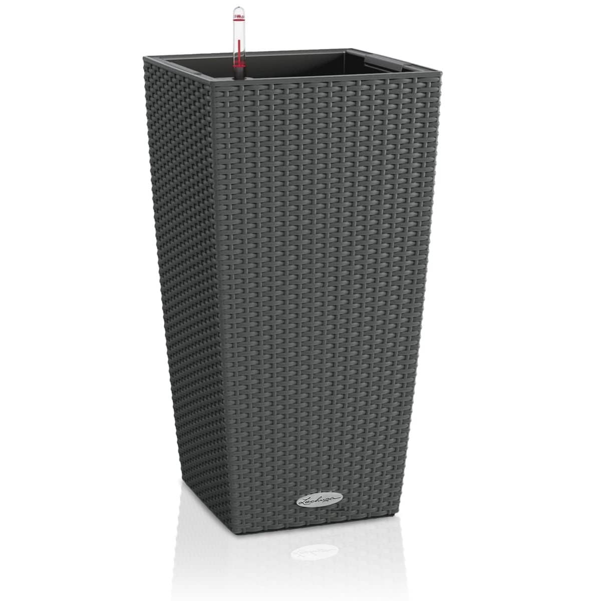 CUBICO Cottage 40 Granite, Self-Watering Tall Planter, H29.5 L15.7 W15.7 in