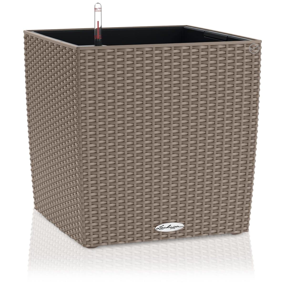 CUBE Cottage 30 Sand Brown, Self-Watering Square Planter, H11.8 L11.8 W11.8 in