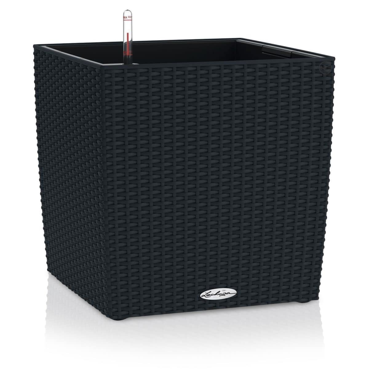 CUBE Cottage 30 Graphite Black, Self-Watering Square Planter, H11.8 L11.8 W11.8 in