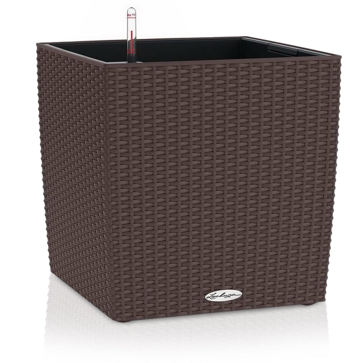 CUBE Cottage 40 Mocha, Self-Watering Square Planter, H15.7 L15.4 W15.4 in