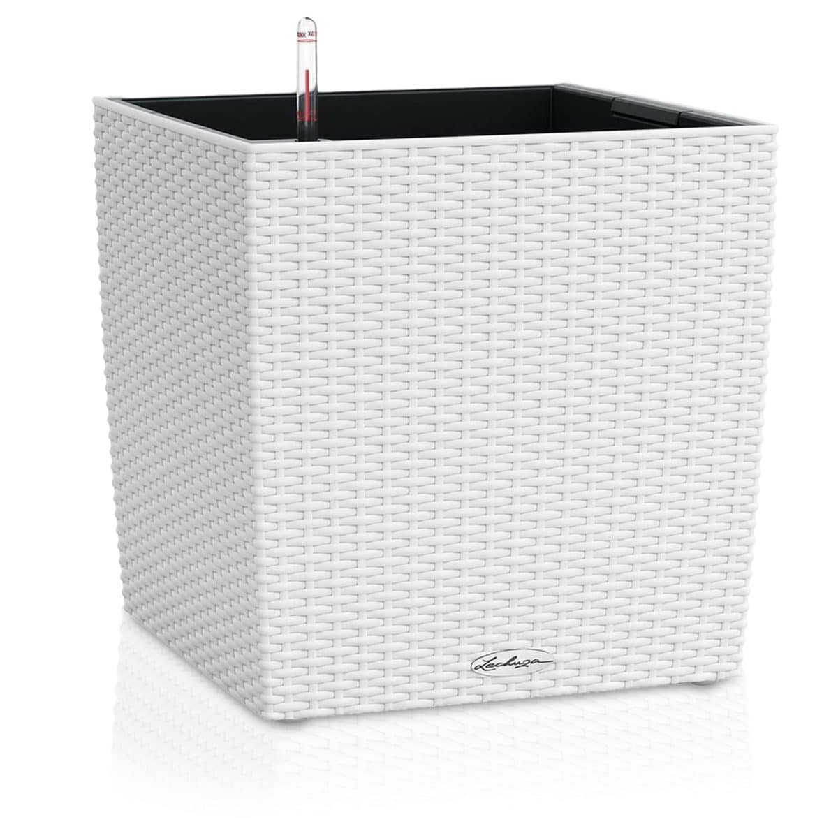 CUBE Cottage 30 White, Self-Watering Square Planter, H11.8 L11.8 W11.8 in