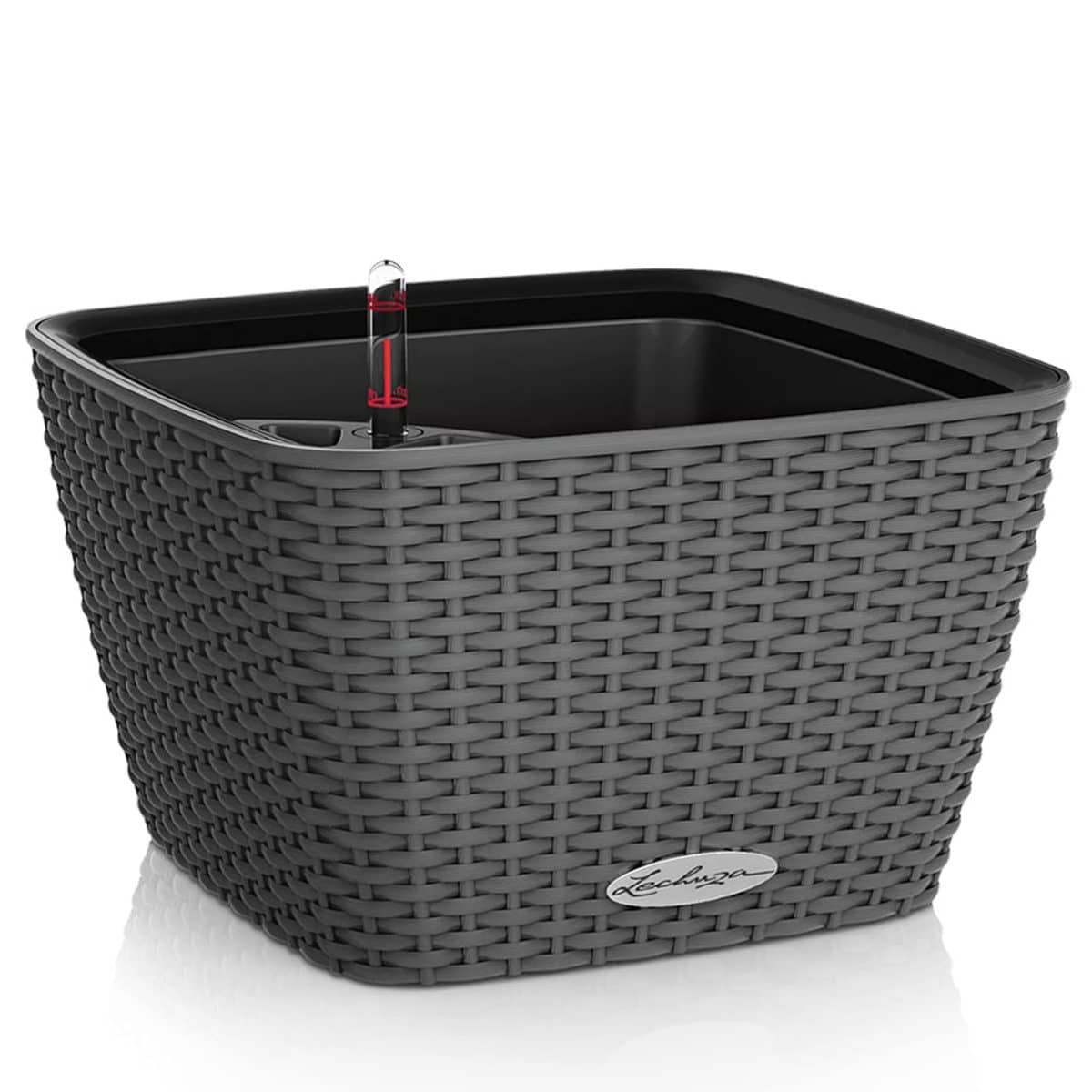 BACINO Cottage Granite, Self-Watering Square Planter, L11.8 W11.8 H7.1 in