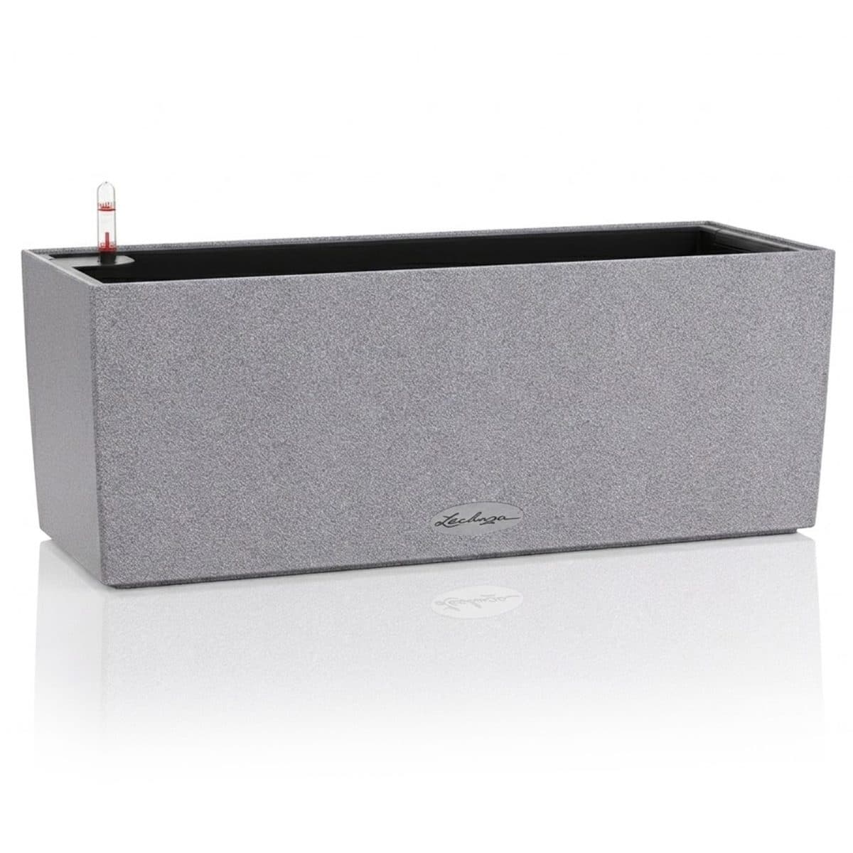 BALCONERA Stone 50 Stone Grey, Self-Watering Window Box (Railing Planter), H7.5 L19.7 W7.5 in