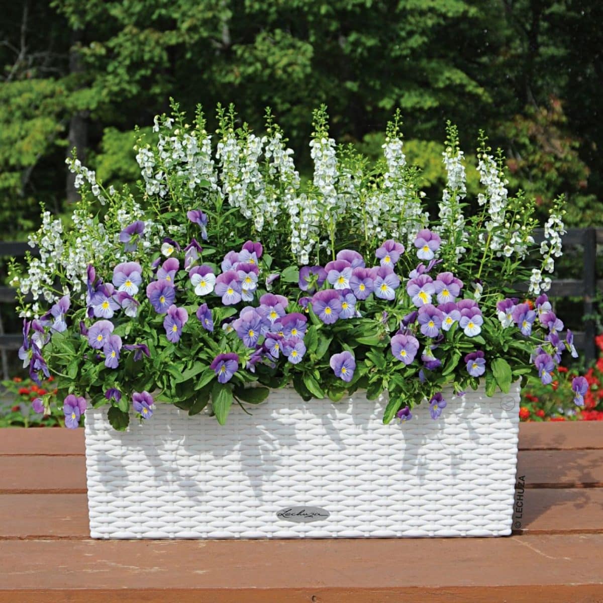BALCONERA Cottage 50 White, Self-Watering Window Box (Railing Planter), H7.5 L19.7 W7.5 in - Image 2