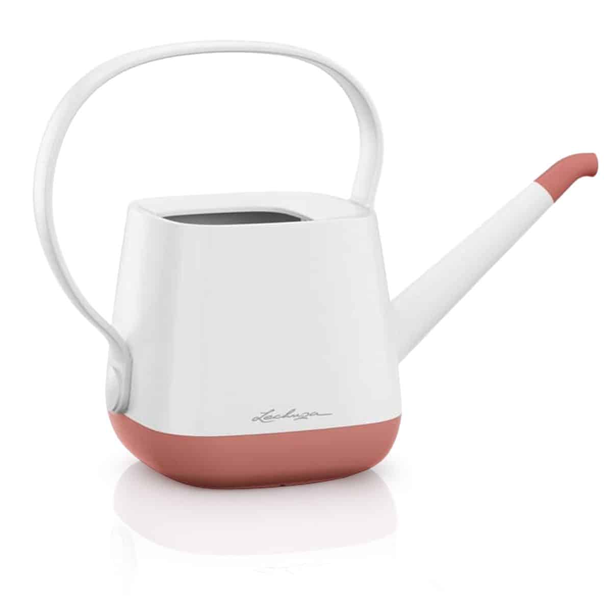 YULA Watering Can for Houseplants, White and Pearl Rose, 1.7 L