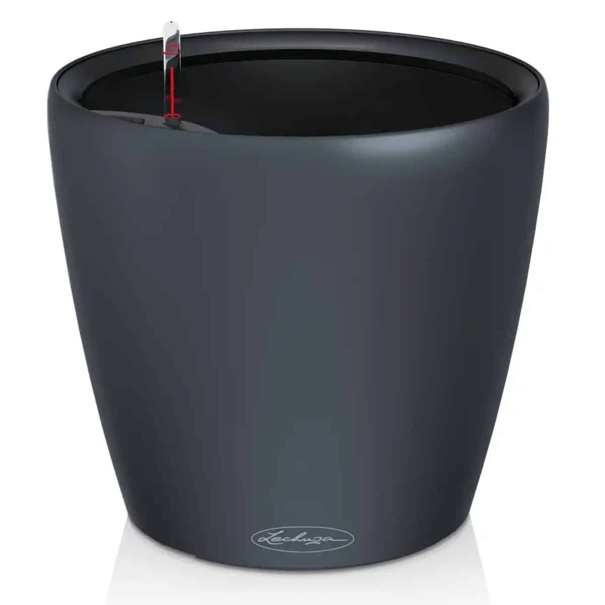 CLASSICO Color LS 43 Slate, Self-Watering Round Planter, D16.9 H15.4 in