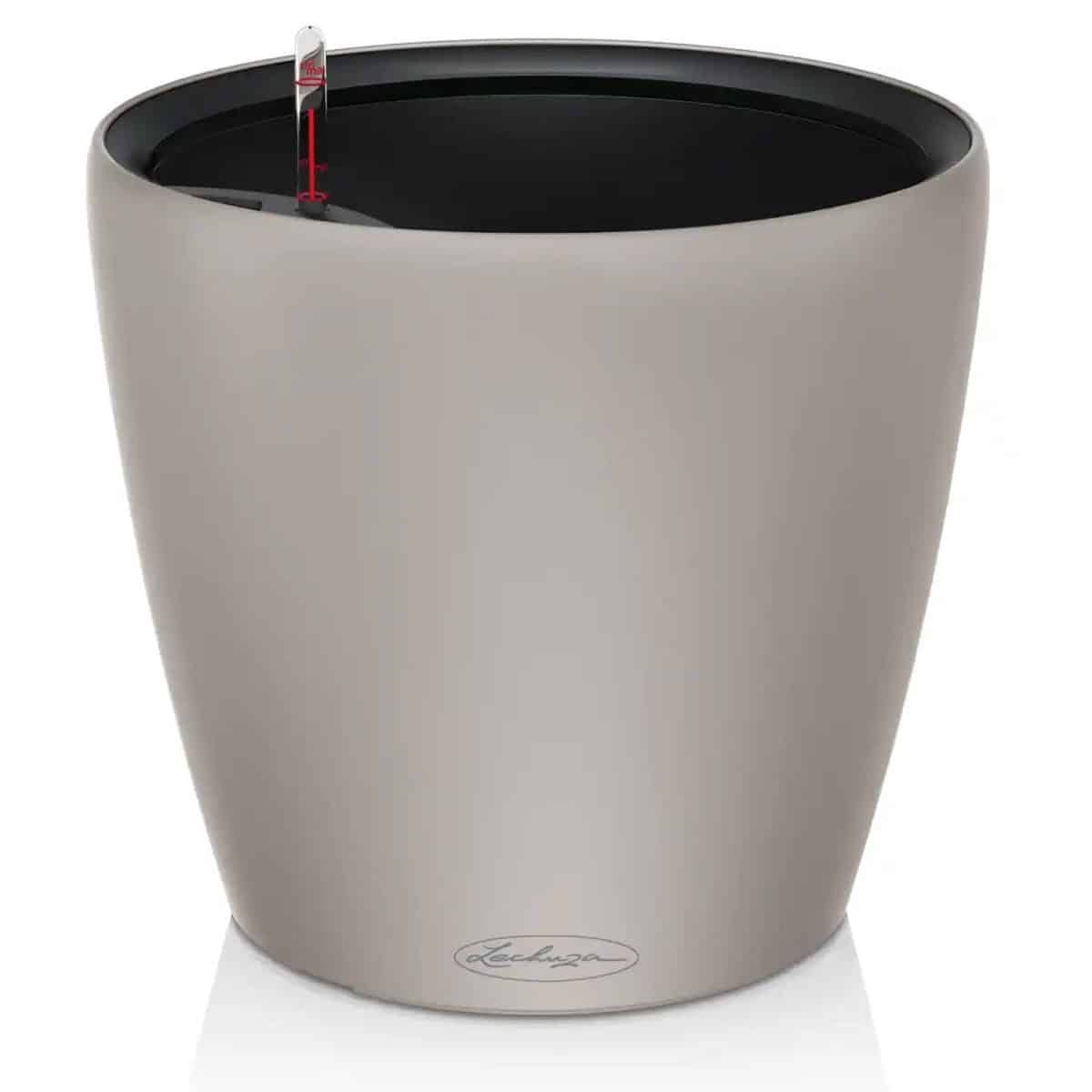 CLASSICO Color LS 43 Sand Brown, Self-Watering Round Planter, D16.9 H15.4 in