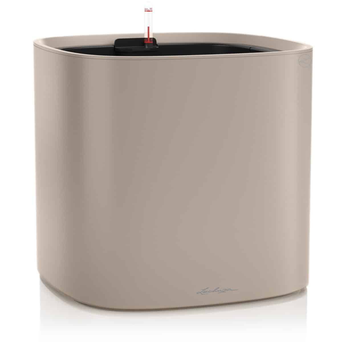PILA Color Sand Brown, Self-Watering Square Planter, L13.8 W13.8 H12.8 in